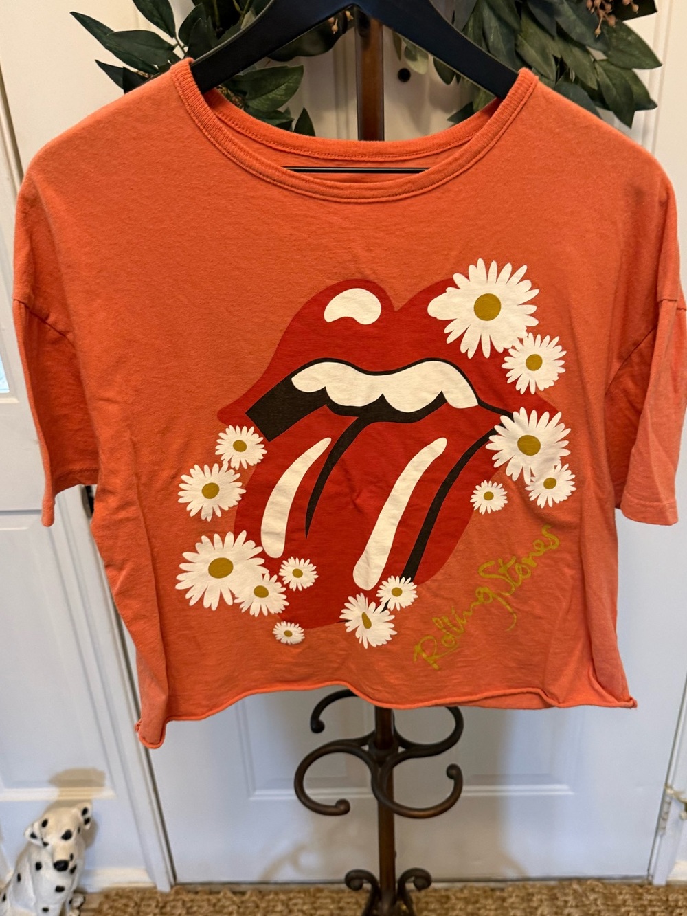 The Rolling Stones Rock N Roll Graphic Band Tee Boxy T Shirt SS L